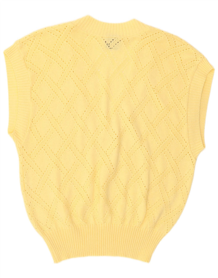 Golden Gate Dame Vest Tank Top Størrelse 44/46 Stor Gul Retro