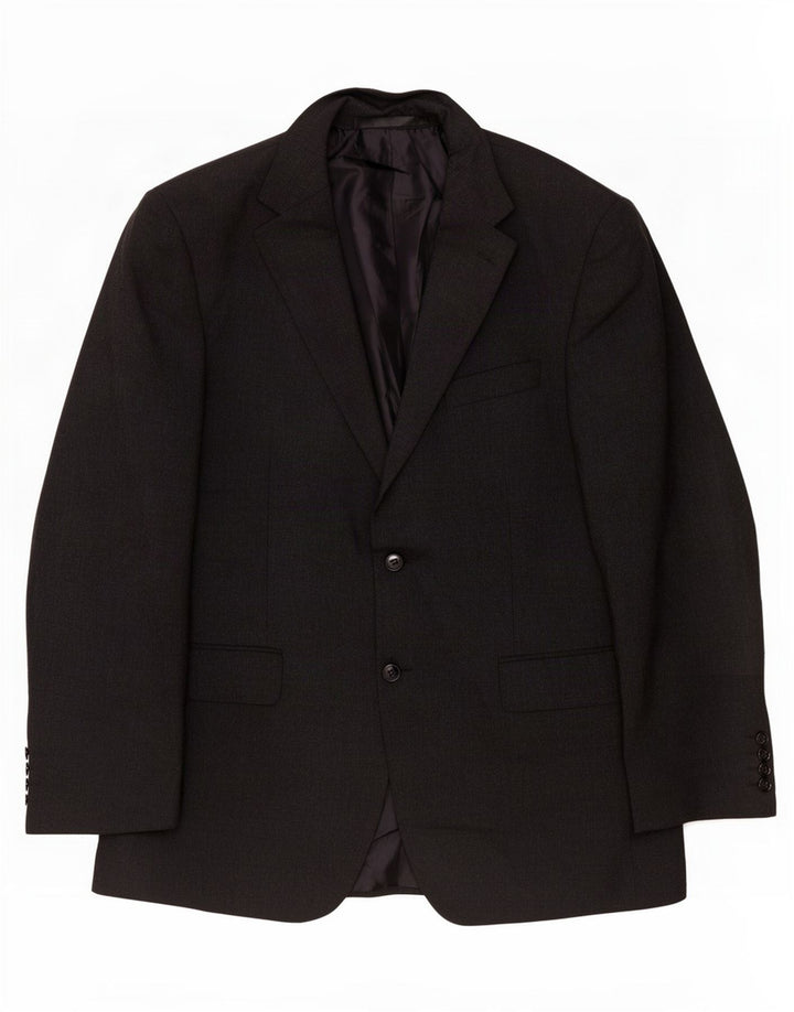 Marks & Spencer Herre 2-knaps blazerjakke UK 40 Medium Sort Polyester