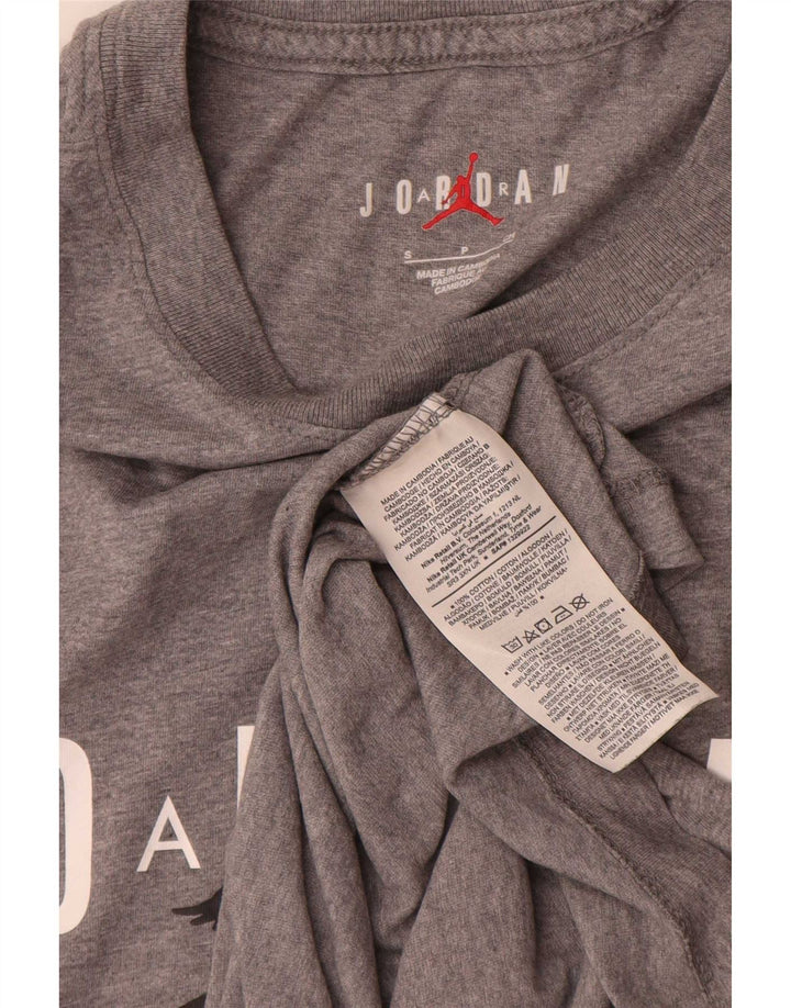 Jordan Herre grafisk T-shirt top lille grå bomuld