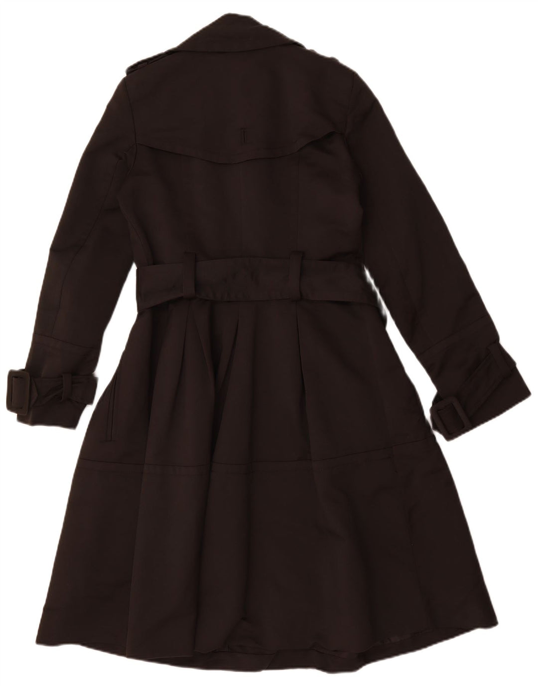 Zara Dame Dobbeltradet Trench Coat UK 10 Lille Brun