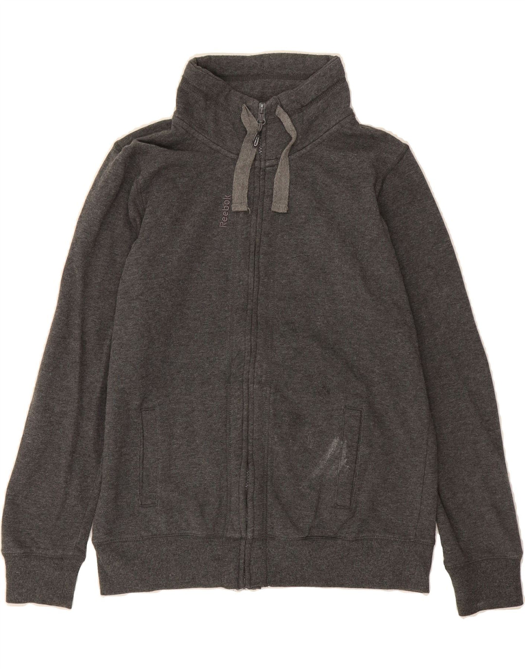 REEBOK Womens Tracksuit Top Jacket UK 14 Medium Grey Vintage Reebok and Second-Hand Reebok from Messina Hembry 