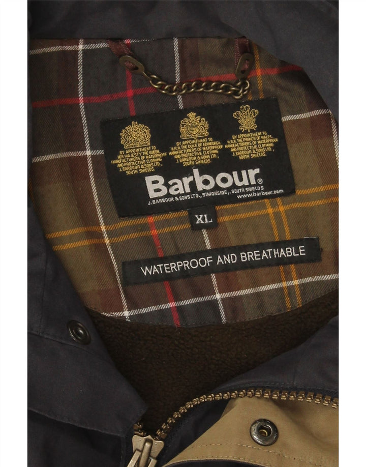 Barbour Herre vokset bomuldsjakke UK 42 XL Navy Blue