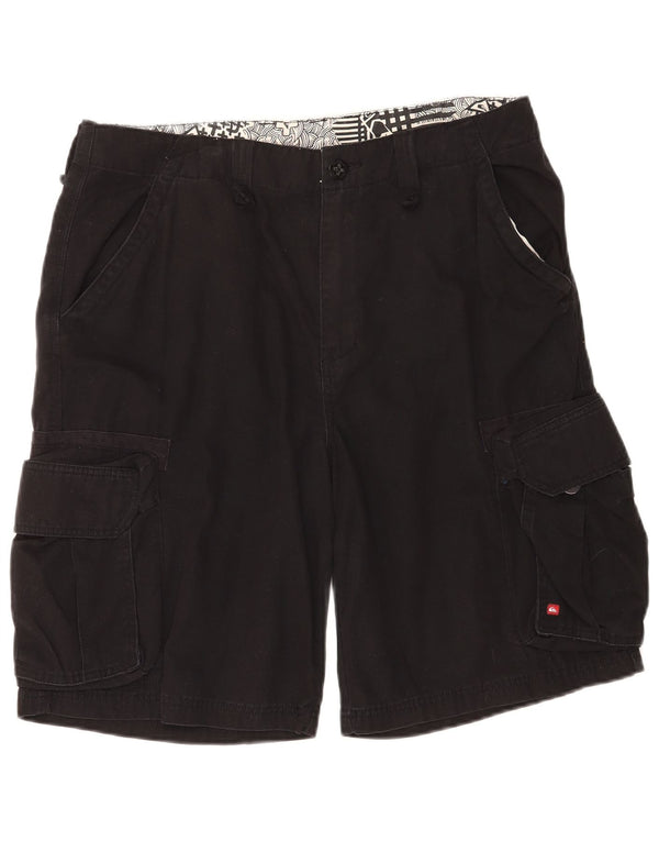 Quiksilver Herre Cargo Shorts W34 Large Black Bomuld
