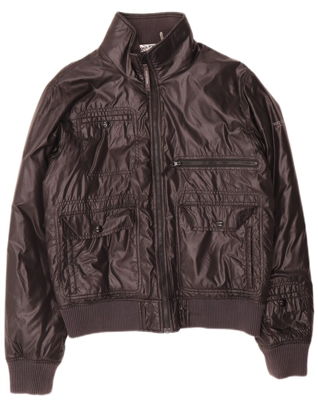 Woolrich Herre Bomber Jacket UK 38 Medium Sort Nylon