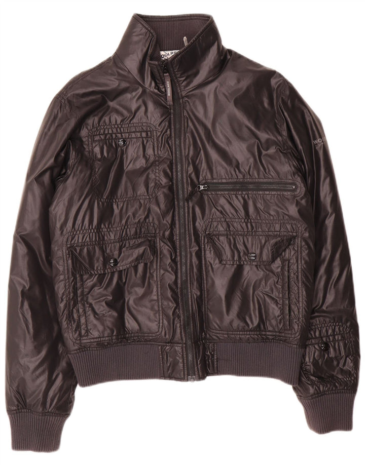 Woolrich Herre Bomber Jacket UK 38 Medium Sort Nylon