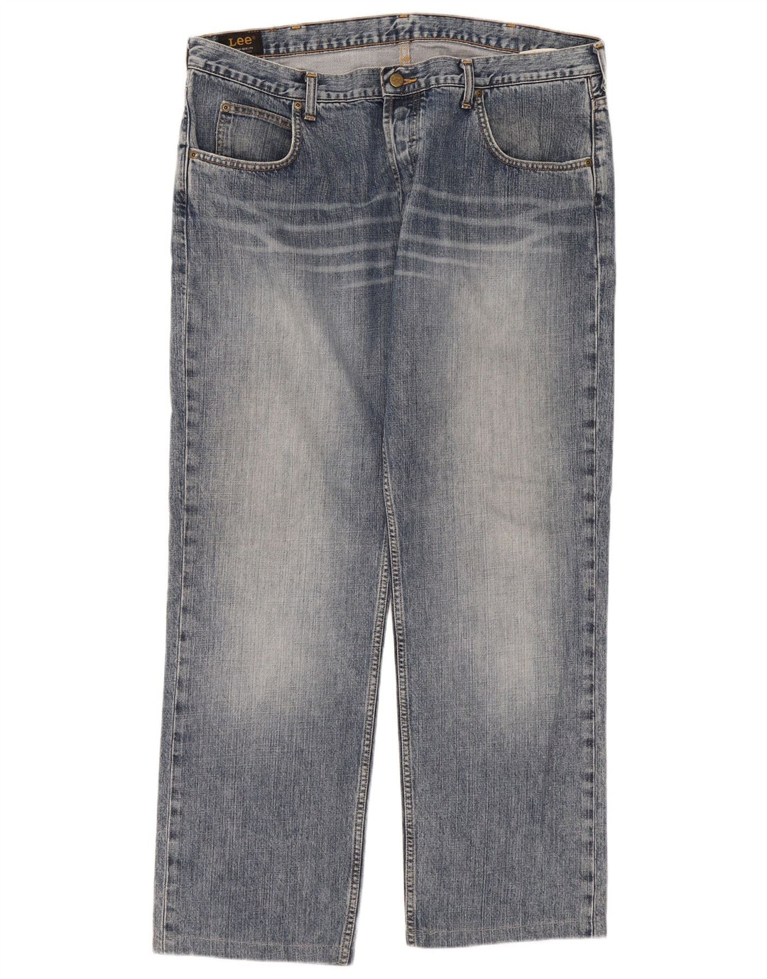 Lee Mens Seattle Straight Jeans W40 L31 Blå Bomuld