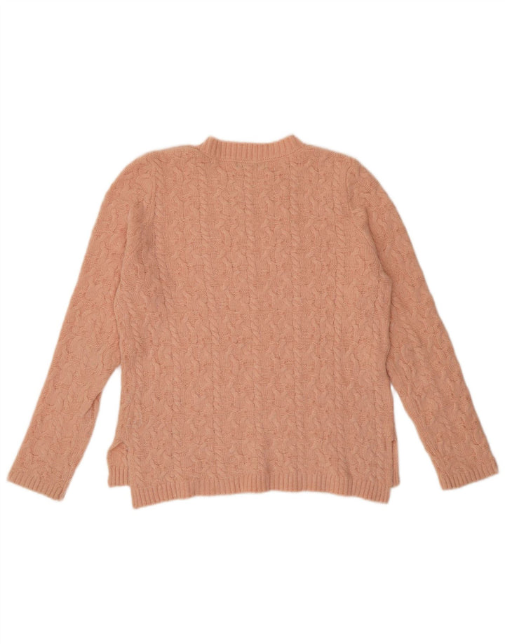 Zara dame sweater med rund hals DK 14 Medium Pink Nylon