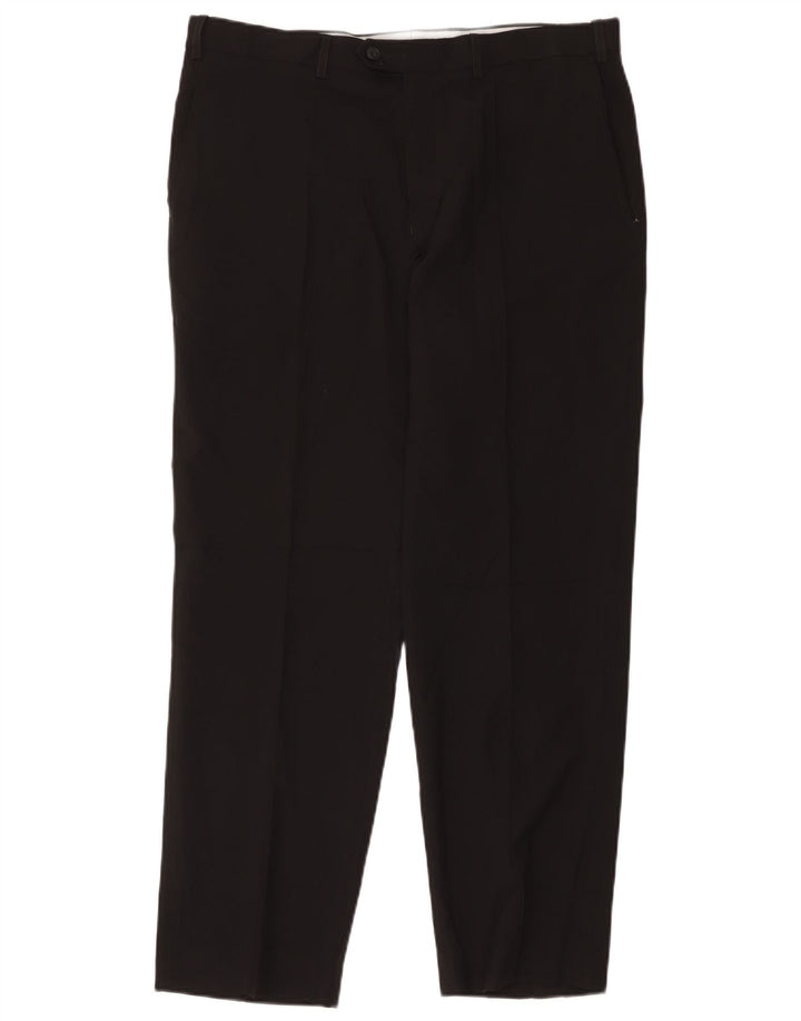 Marks & Spencer Straight Suit Bukser til mænd W36 L31 Sort polyester