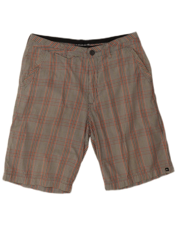 Quiksilver Chino Shorts til mænd W32 Medium Flerfarvet ternet bomuld