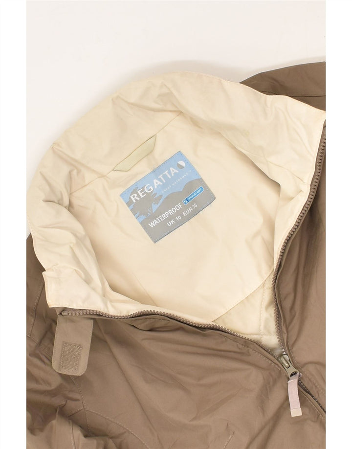 REGATTA Womens Waterproof Jacket UK 10 Small Grey Polyester | Vintage Regatta | Thrift | Second-Hand Regatta | Used Clothing | Messina Hembry 