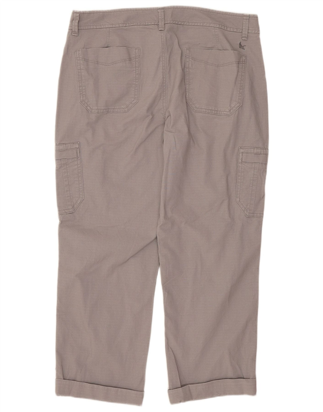 Eddie Bauer Dame Cropped Trousers US 10 Large W34 L24 Grå Bomuld