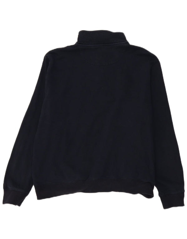 Marks & Spencer Sweatshirt med lynlås til mænd XL marineblå bomuld