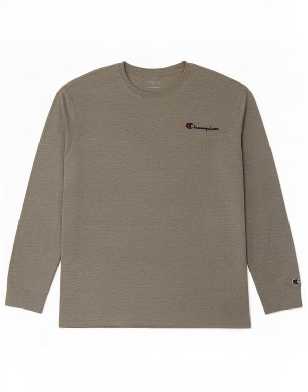 Champion Herre Top Langærmet XL Grå Flecked Bomuld