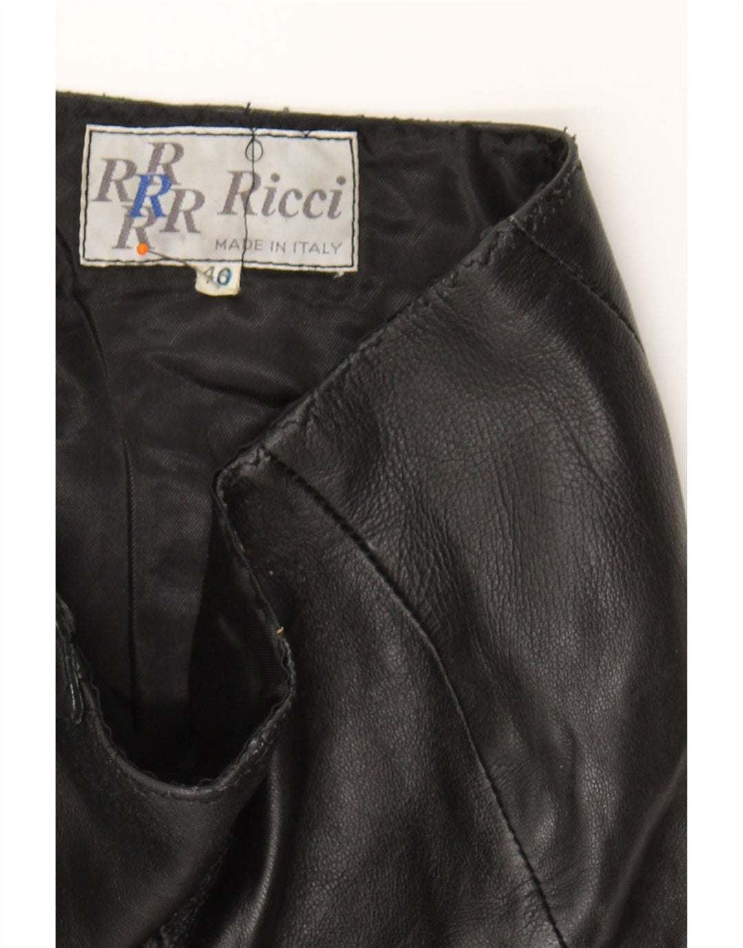VINTAGE Womens Leather Skirt EU 40 Medium W30  Black Vintage Vintage and Second-Hand Vintage from Messina Hembry 