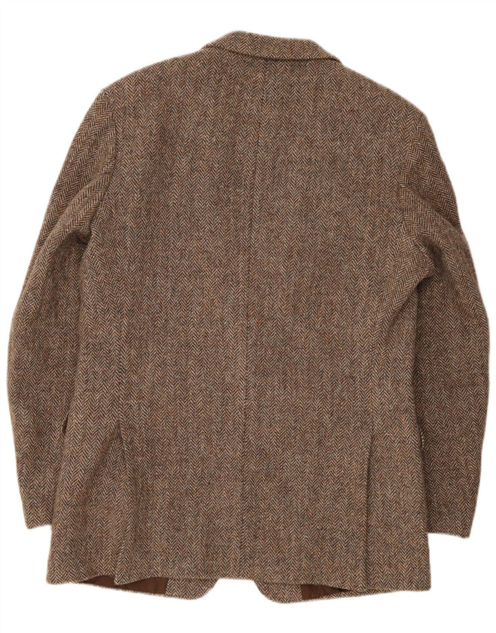 Harris Tweed Herre St. Michael Blazer Jacket UK 40 Large Brown Herringbone