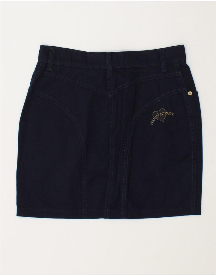 ROCCOBAROCCO Womens Denim Skirt W30 Medium  Navy Blue Cotton Vintage Roccobarocco and Second-Hand Roccobarocco from Messina Hembry 
