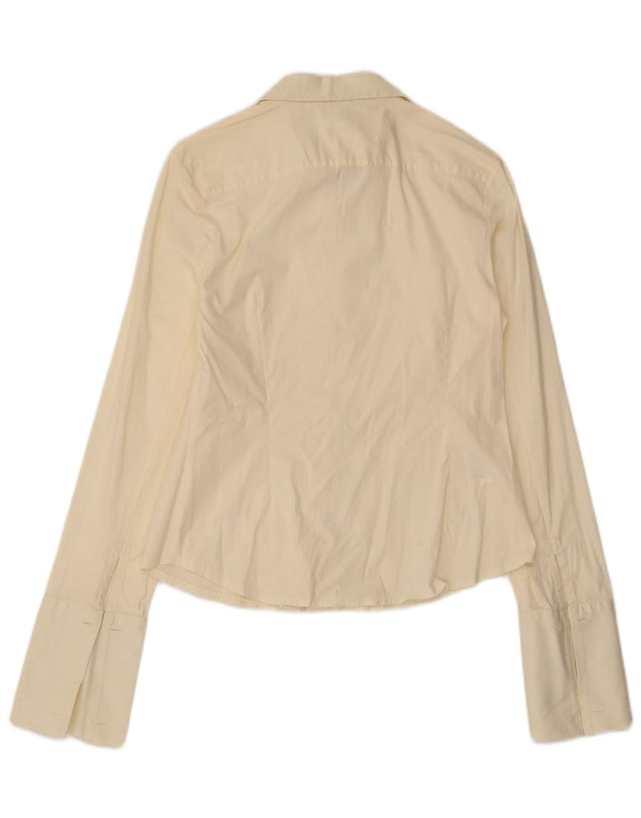 Laura Ashley Dame Formel skjorte UK 12 Medium Beige Bomuld
