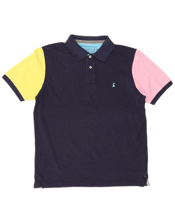 Joules Poloshirt med klassisk pasform til mænd Medium Marineblå Colourblock Bomuld