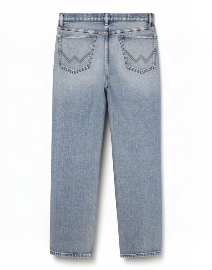 Wrangler Texas Straight Jeans til kvinder W34 L32 blå bomuld