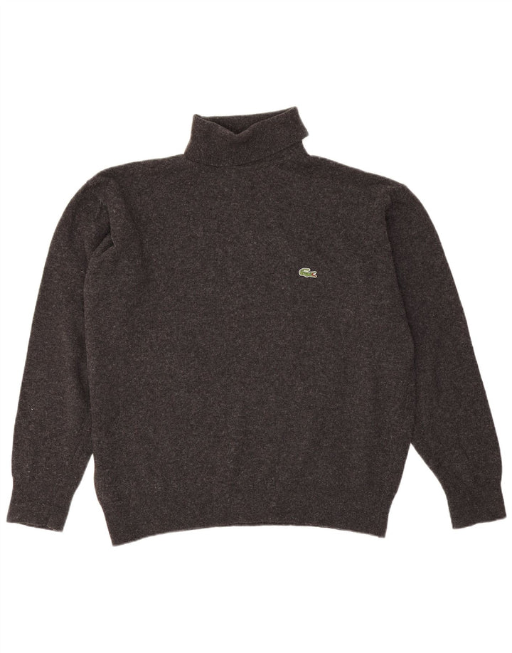 Lacoste Herre Rullehalstrøje Str. 6 XL Grå lammeuld