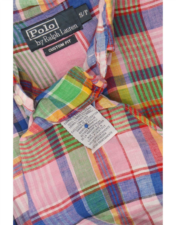 Polo Ralph Lauren Herre Custom Fit skjorte Lille flerfarvet ternet linned