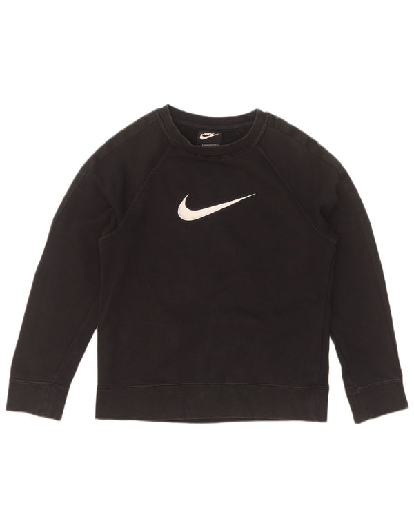 Nike Boys Swoosh Graphic Sweatshirt Jumper 10-11 år Medium Sort