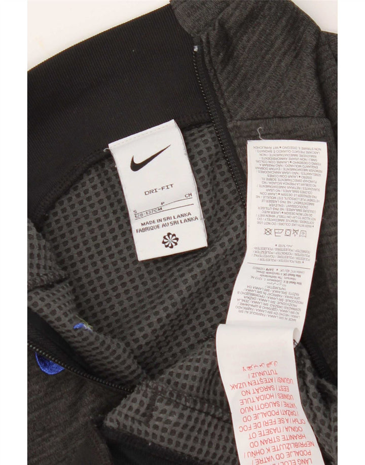 Nike drenge Dri Fit træningsdragt topjakke 8-9 år Lille grå farveblok