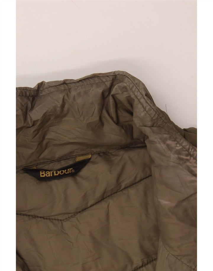 BARBOUR Womens Padded Jacket UK 14 Medium Khaki Polyamide Vintage Barbour and Second-Hand Barbour from Messina Hembry 
