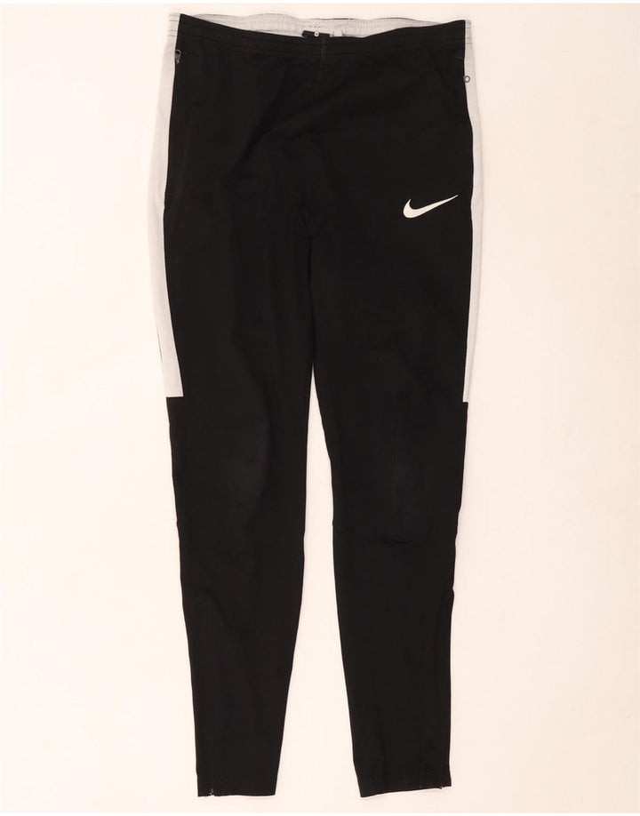 Nike Dame Dri Fit træningsdragt Bukser UK 14 Medium Sort Colourblock