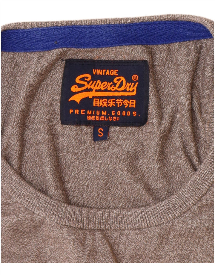 Superdry Grafisk Vest-top til mænd, lille grå flækket bomuld