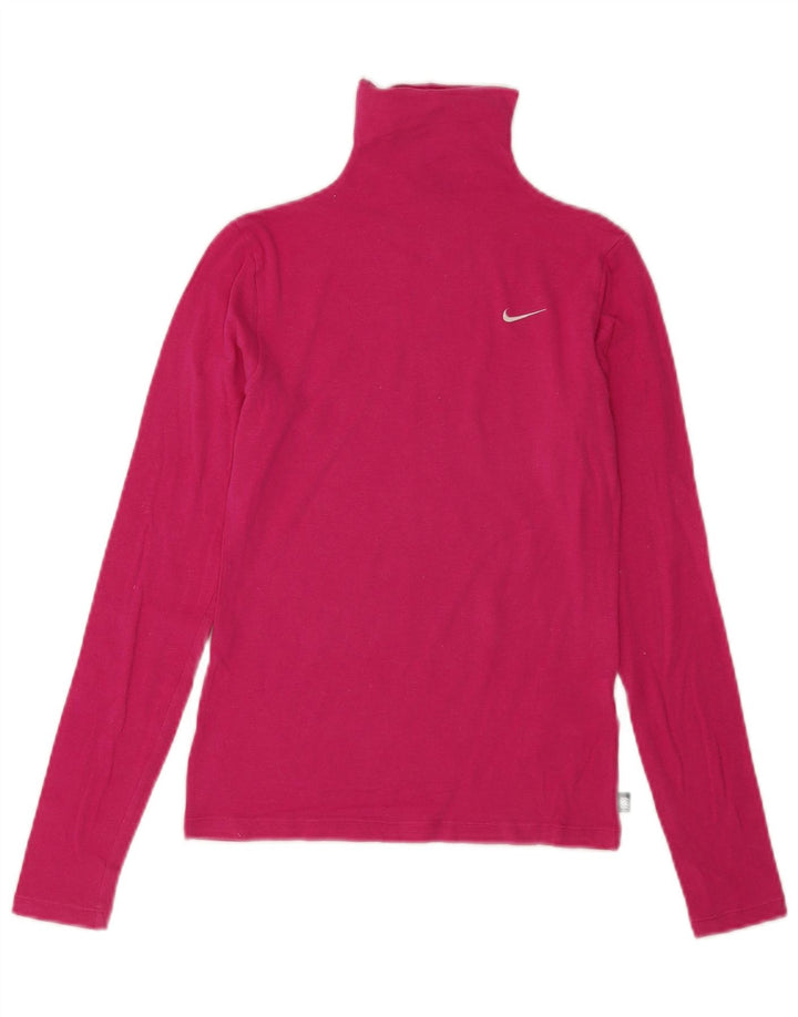 Nike Dame Top Langærmet UK 8/10 Small Pink Bomuld