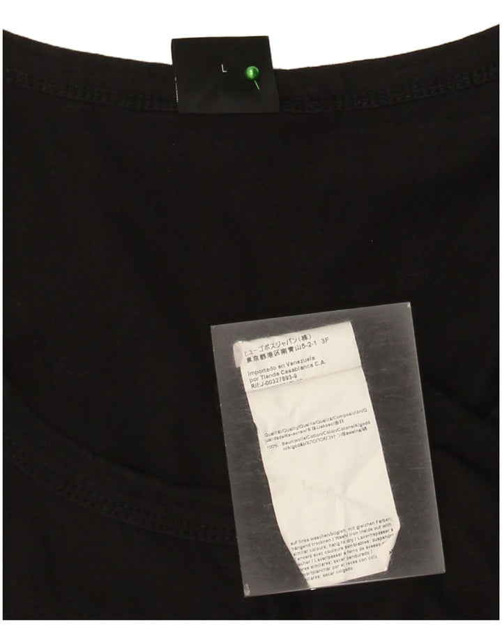 Hugo Boss Herre Grafisk Vest Top Stor Sort Bomuld