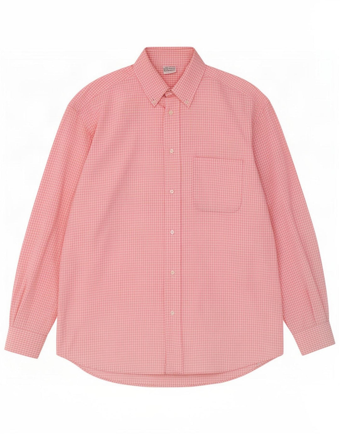 Benetton Herreskjorte Stor Pink Gingham Bomuld