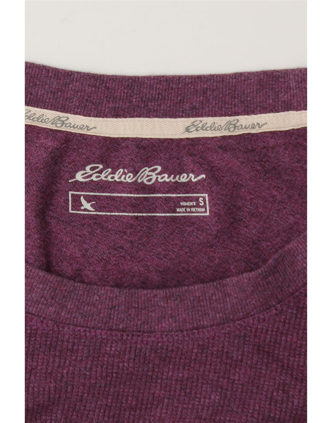 EDDIE BAUER Womens Oversized Top Long Sleeve UK 10 Small Purple Flecked Vintage Eddie Bauer and Second-Hand Eddie Bauer from Messina Hembry 