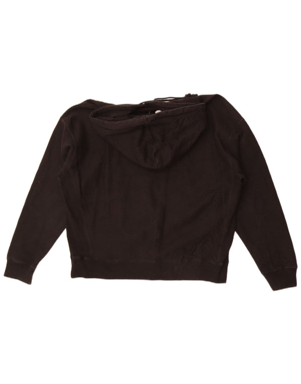 Champion Womens Reverse Weave Hoodie Jumper UK 18 XL Sort Bomuld