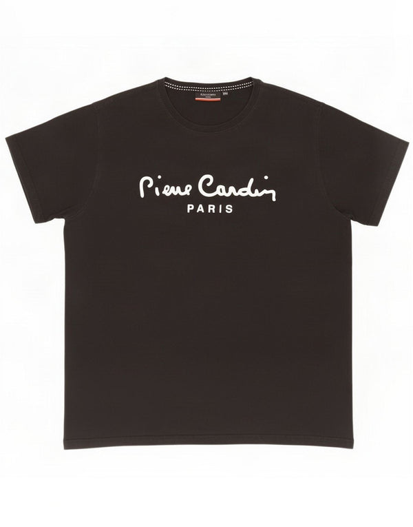 Pierre Cardin Dame Grafisk T-Shirt Top UK 20 2XL Sort Bomuld