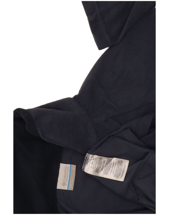 Columbia Herre lynlås hals fleece jumper stor marineblå polyester