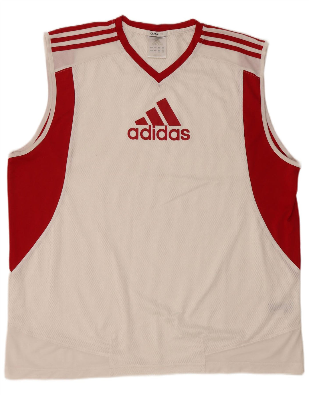 ADIDAS Herre Climalite Grafisk Vest Top XL Hvid Colourblock Polyester
