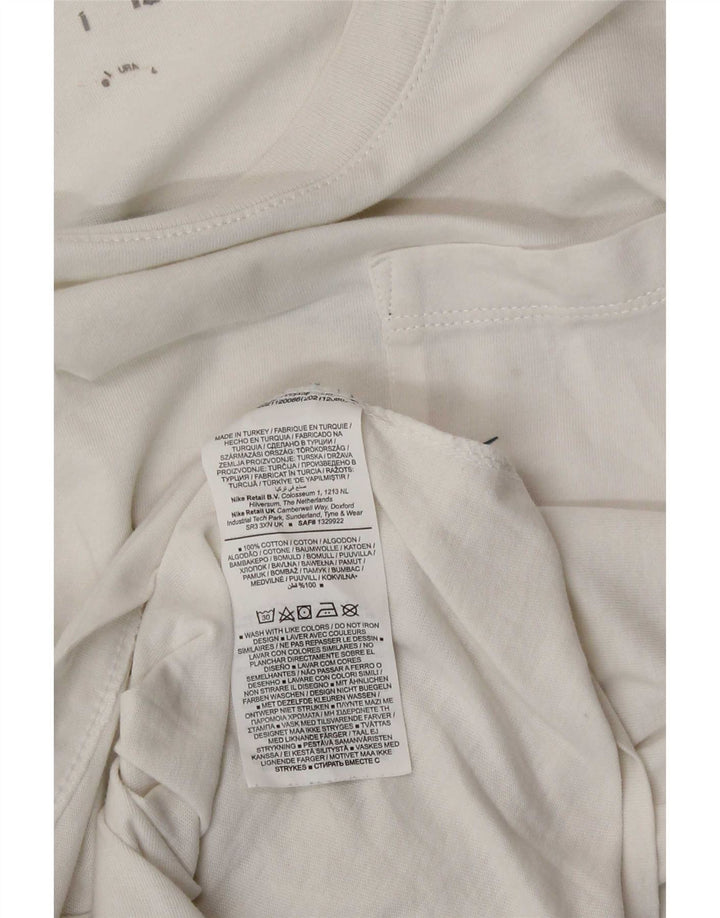 Nike grafisk T-shirt top til mænd, lille hvid bomuld