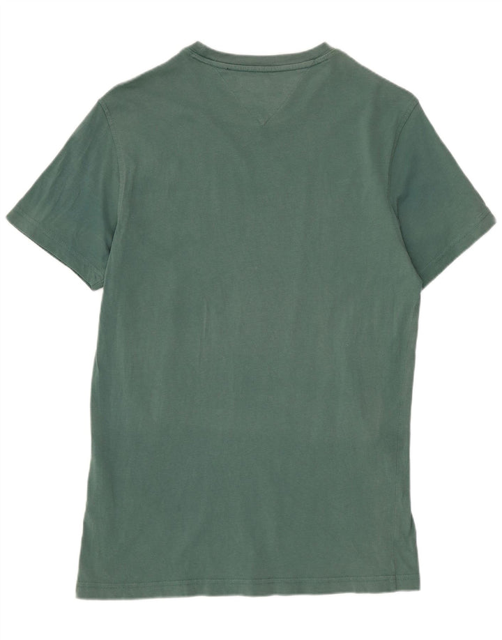 Tommy Hilfiger Herre T-Shirt Top Lille Grøn Bomuld