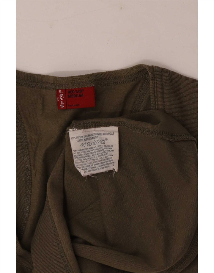 Levi's Damevest Top UK 12 Medium Khaki Bomuld