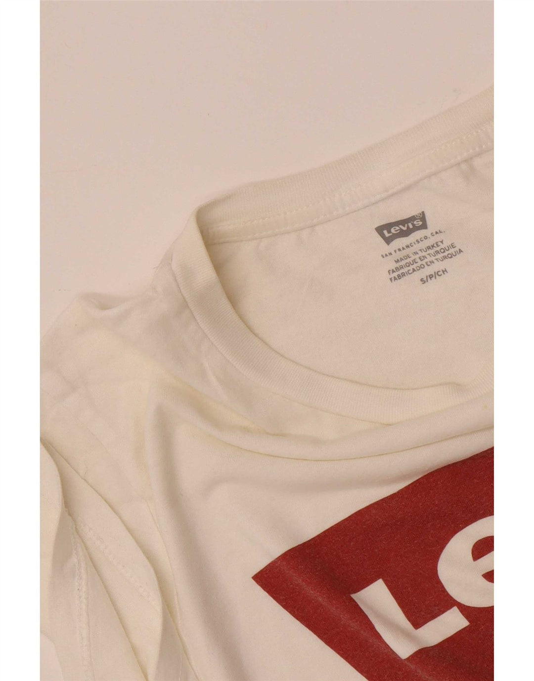 Levi's Dame Grafisk T-Shirt Top UK 10 Small White