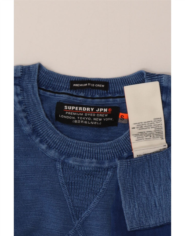SUPERDRY Dame sweater med rund hals DK 10 Lille blå bomuld