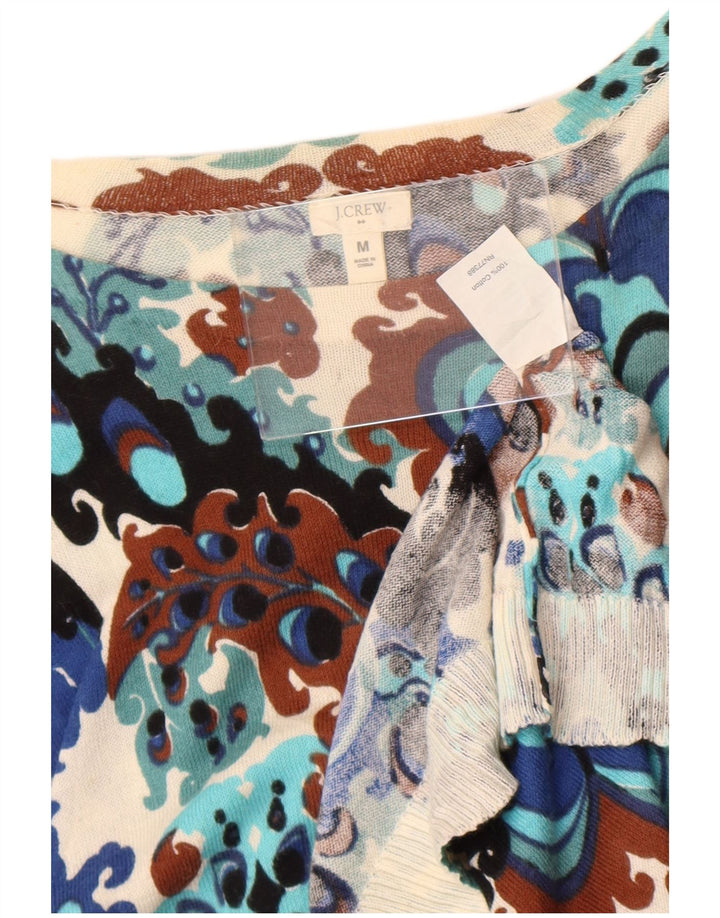 J. Crew Dame Boat Neck Jumper Sweater UK 12 Medium Flerfarvet Paisley