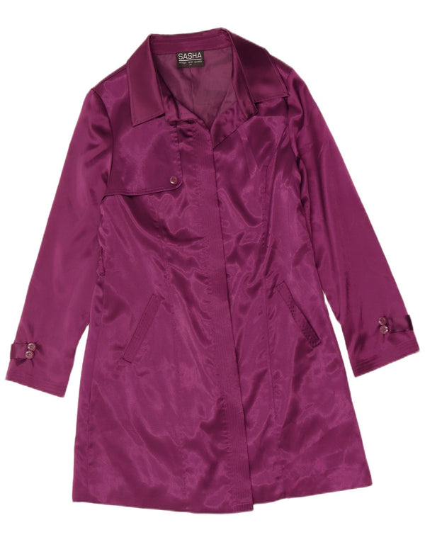 Sasha Womens Trench Coat UK 14 Medium Purple