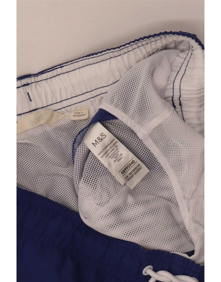 Marks & Spencer Badeshorts til mænd XL Blå Polyester
