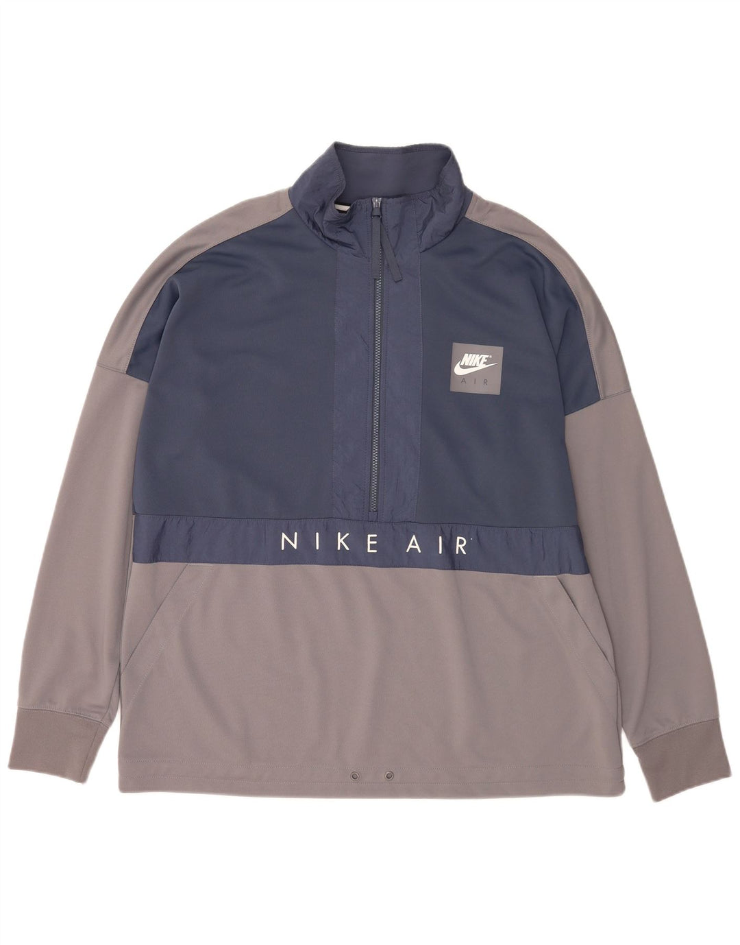Nike Herre grafisk sweatshirt med lynlåshals XL Grå Colourblock Polyester