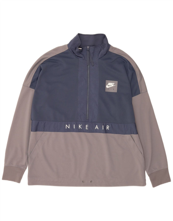 Nike Herre grafisk sweatshirt med lynlåshals XL Grå Colourblock Polyester