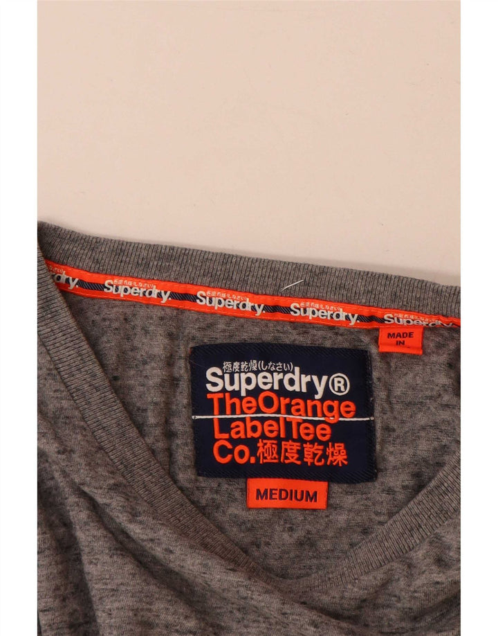 Superdry T-shirt top mellem grå bomuld til mænd