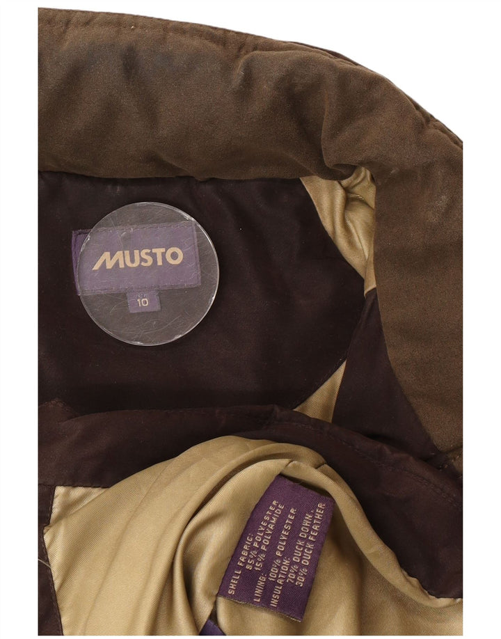 Musto polstret jakke til kvinder UK 10 Lille brun polyester